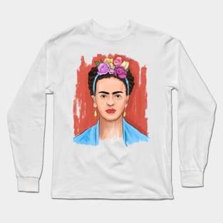 Denizko Art Frida Kahlo Long Sleeve T-Shirt